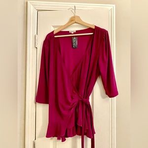 Kiyonna Laila Wrap Blouse — NWT